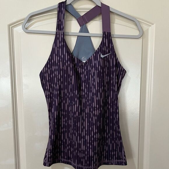 NIKE Dry Fit Tank Top Cross Strap Purple Women’s Size Small - Picture 1 of 6